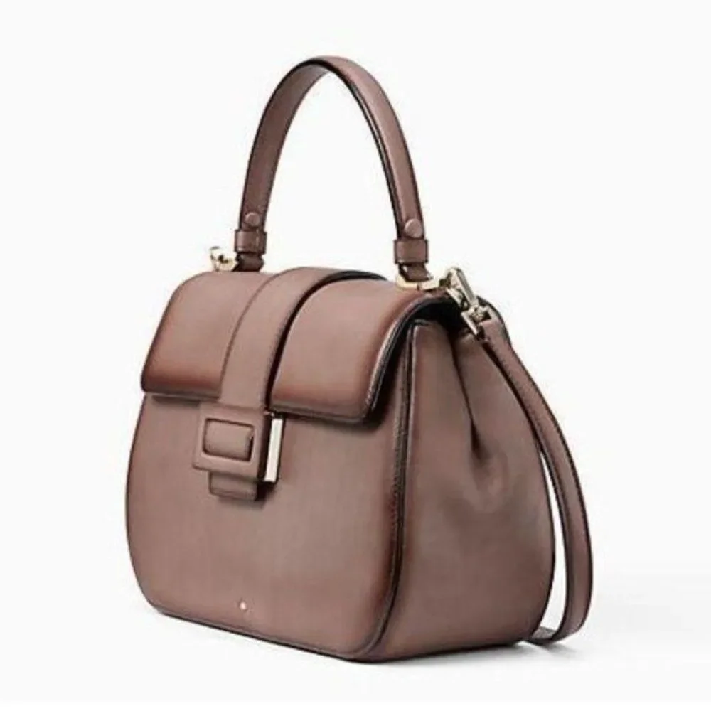 NWT Kate Spade Madison Carlyle Street Justina Leather Satchel/Crossbody Handbag
